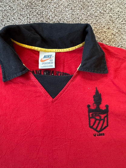 Medium Nike Red Li Long Dragon Polo Shirt