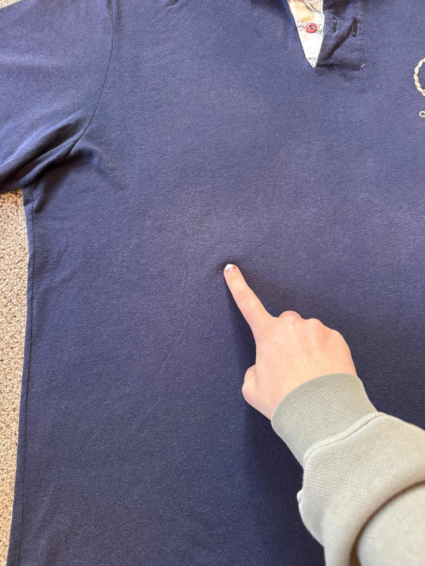 Extra large Adidas Navy Sailing Boat Polo Shirt