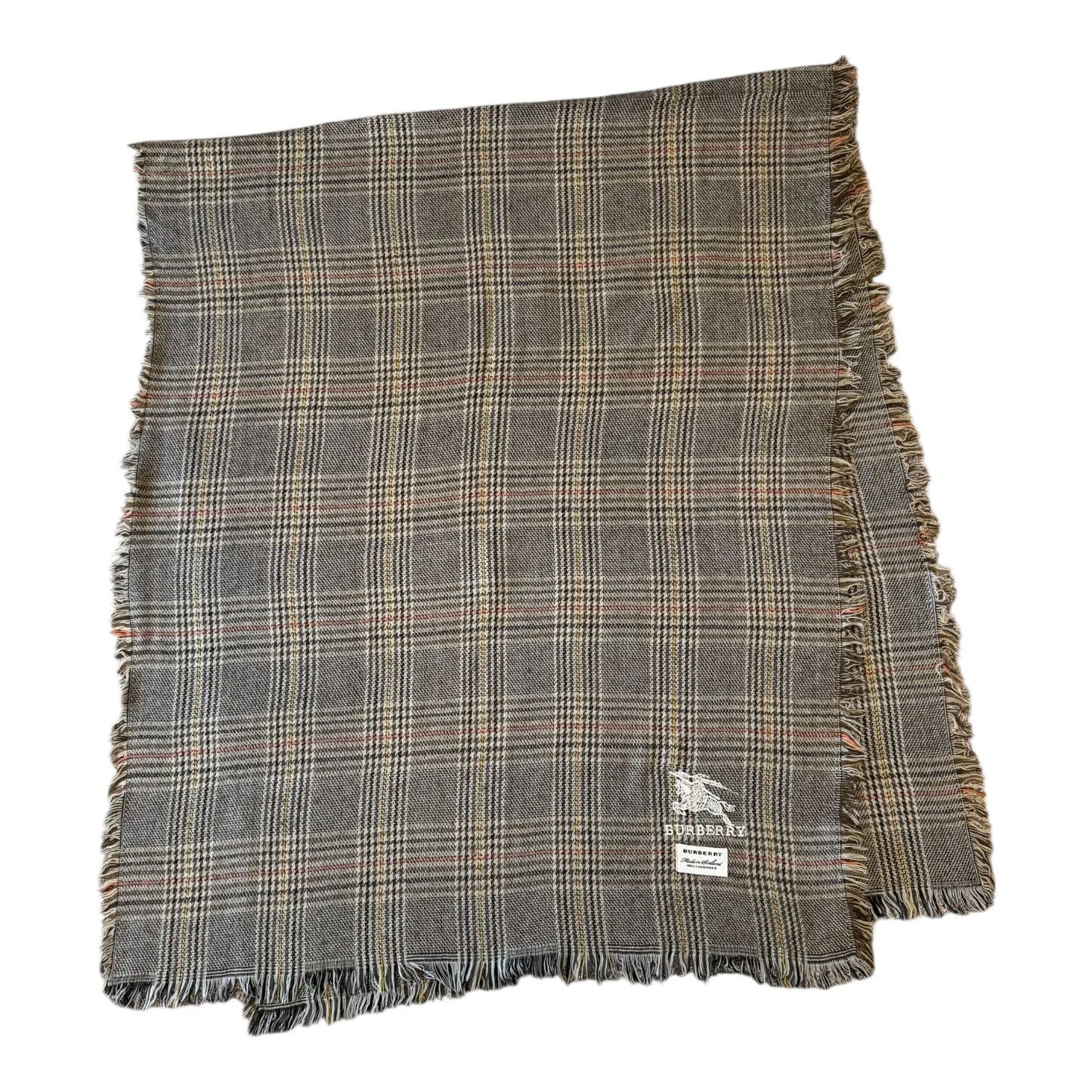 Burberry Brown Cashmere Shawl Scarf Rare