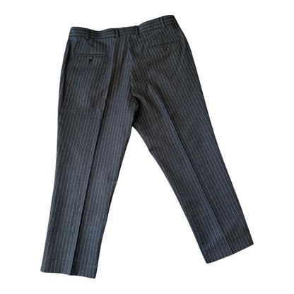 48" Chest/ 40" Trouser Alfred Brown Grey Striped Suit