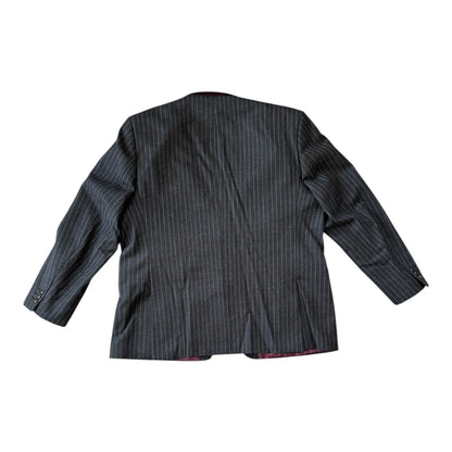 48" Chest/ 40" Trouser Alfred Brown Grey Striped Suit