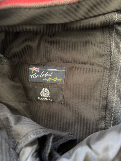 48" Chest/ 40" Trouser Alfred Brown Grey Striped Suit