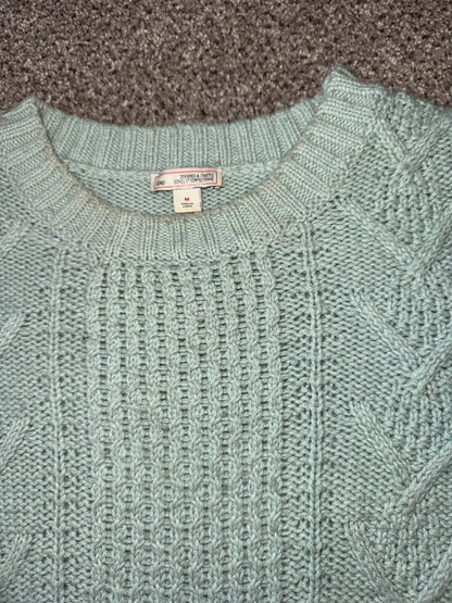 Woman's Medium Gap Green Cable Knit