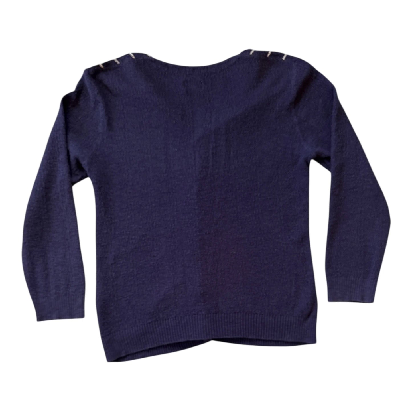 Large Gant Rugger Navy Striped Knitted Cardigan