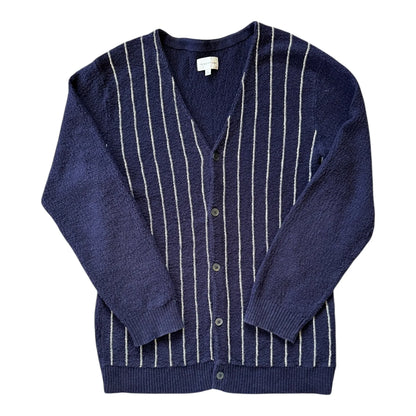 Large Gant Rugger Navy Striped Knitted Cardigan