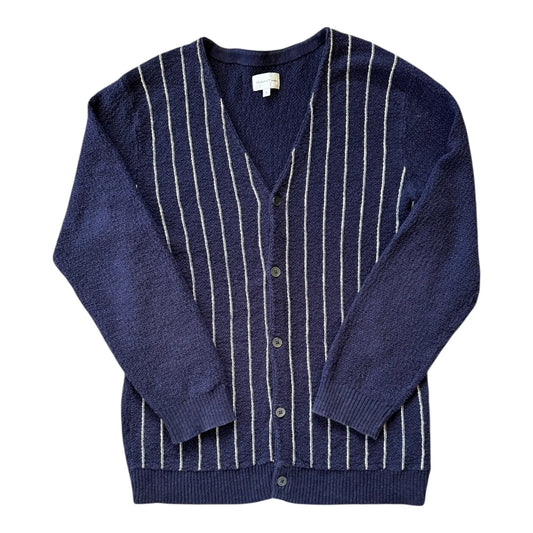 Large Gant Rugger Navy Striped Knitted Cardigan