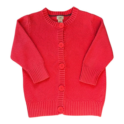 Woman's Medium L.L.Bean Pinky Red Cardigan
