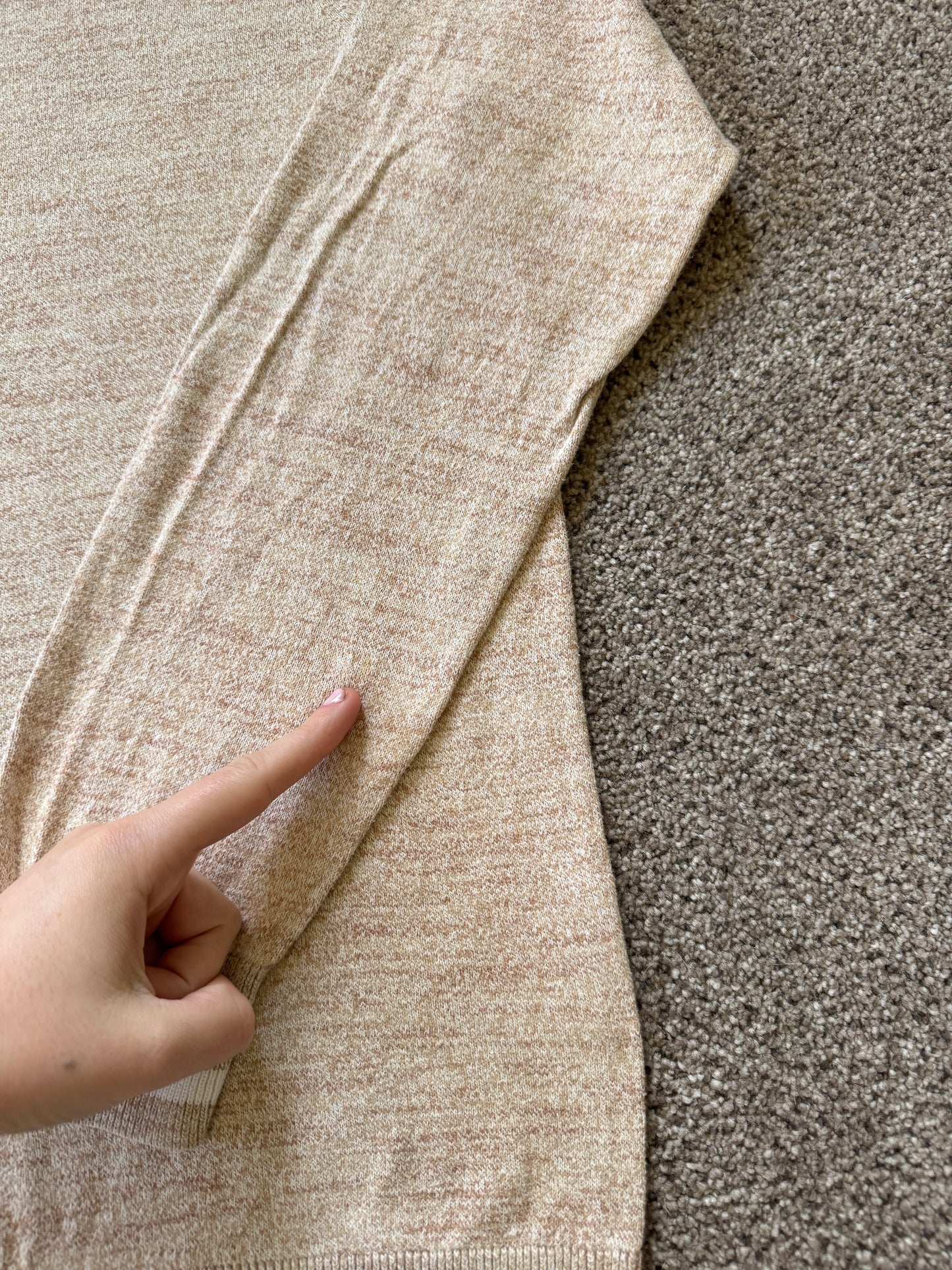 Large Carhartt Oatmeal Beige Sweatshirt