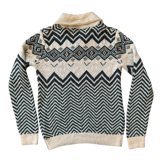 Medium Tommy Hilfiger Beige Knitted Shawl Neck Jumper