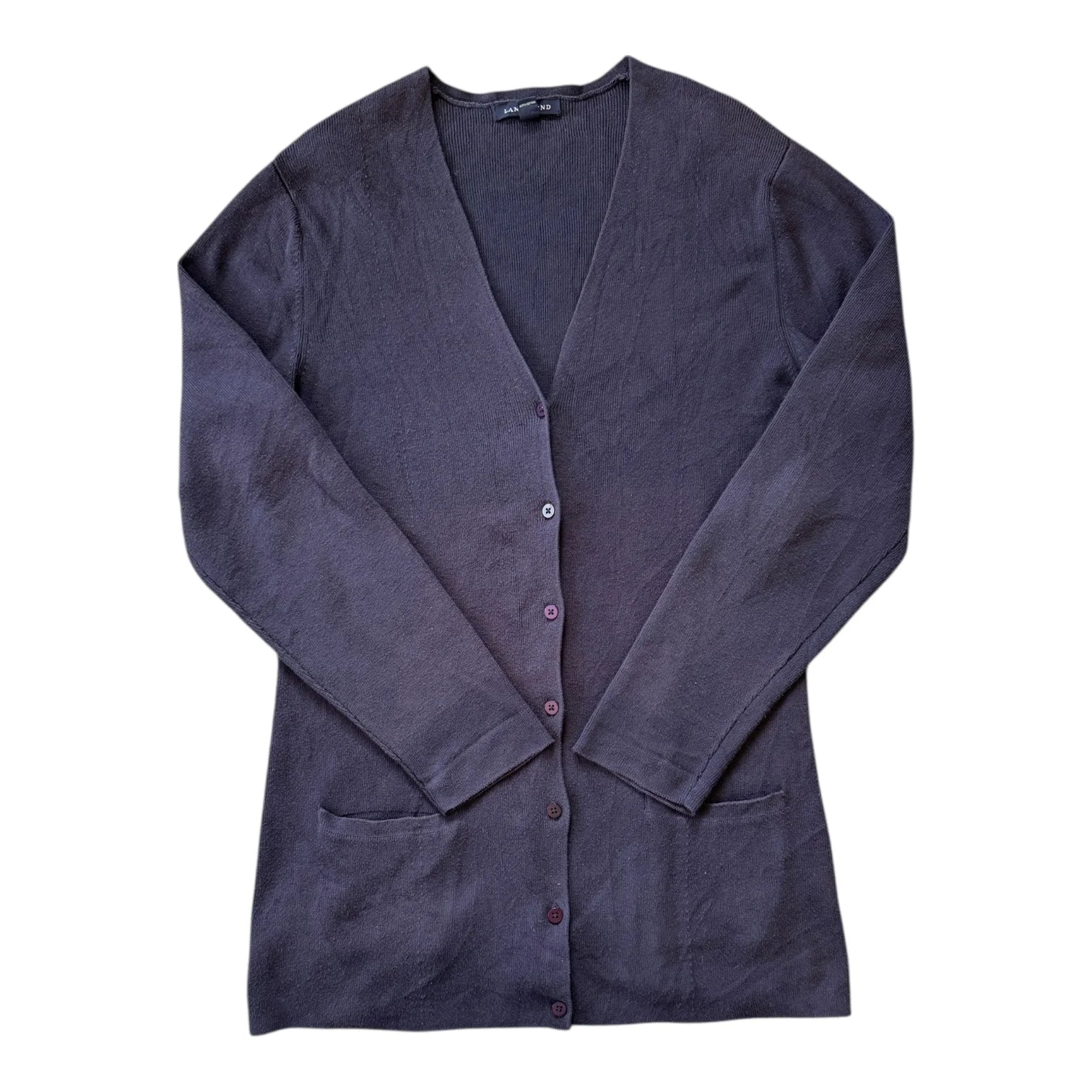 Woman's Small Lands' End Navy Cardigan