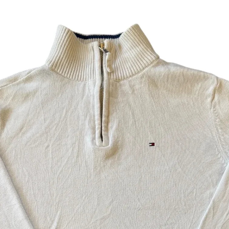 Aged 16-18 Tommy Hilfiger White 1/4 Zip