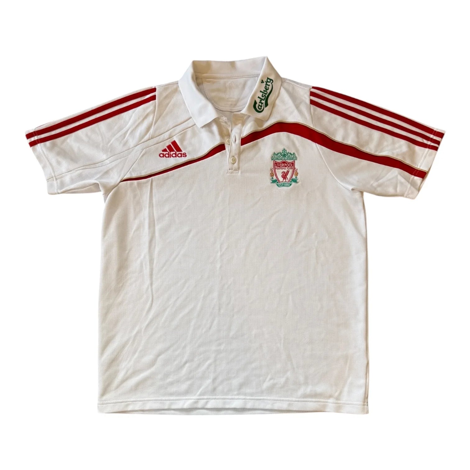 Medium Adidas White 2009 Liverpool Football Shirt