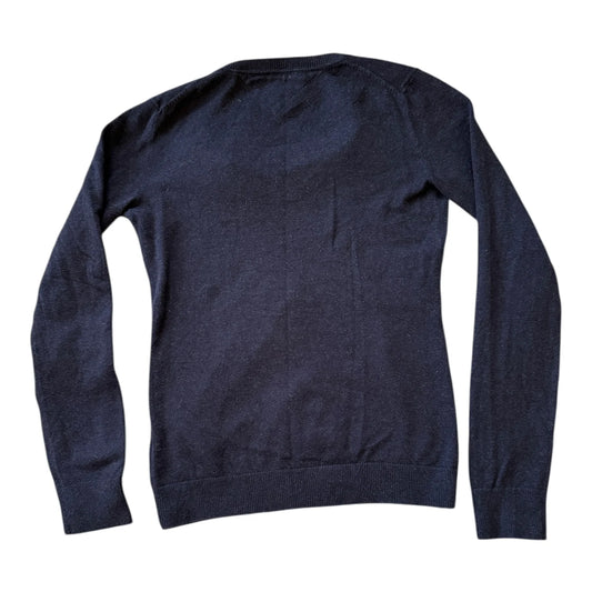 Woman's Small Tommy Hilfiger Navy V-Neck Jumper