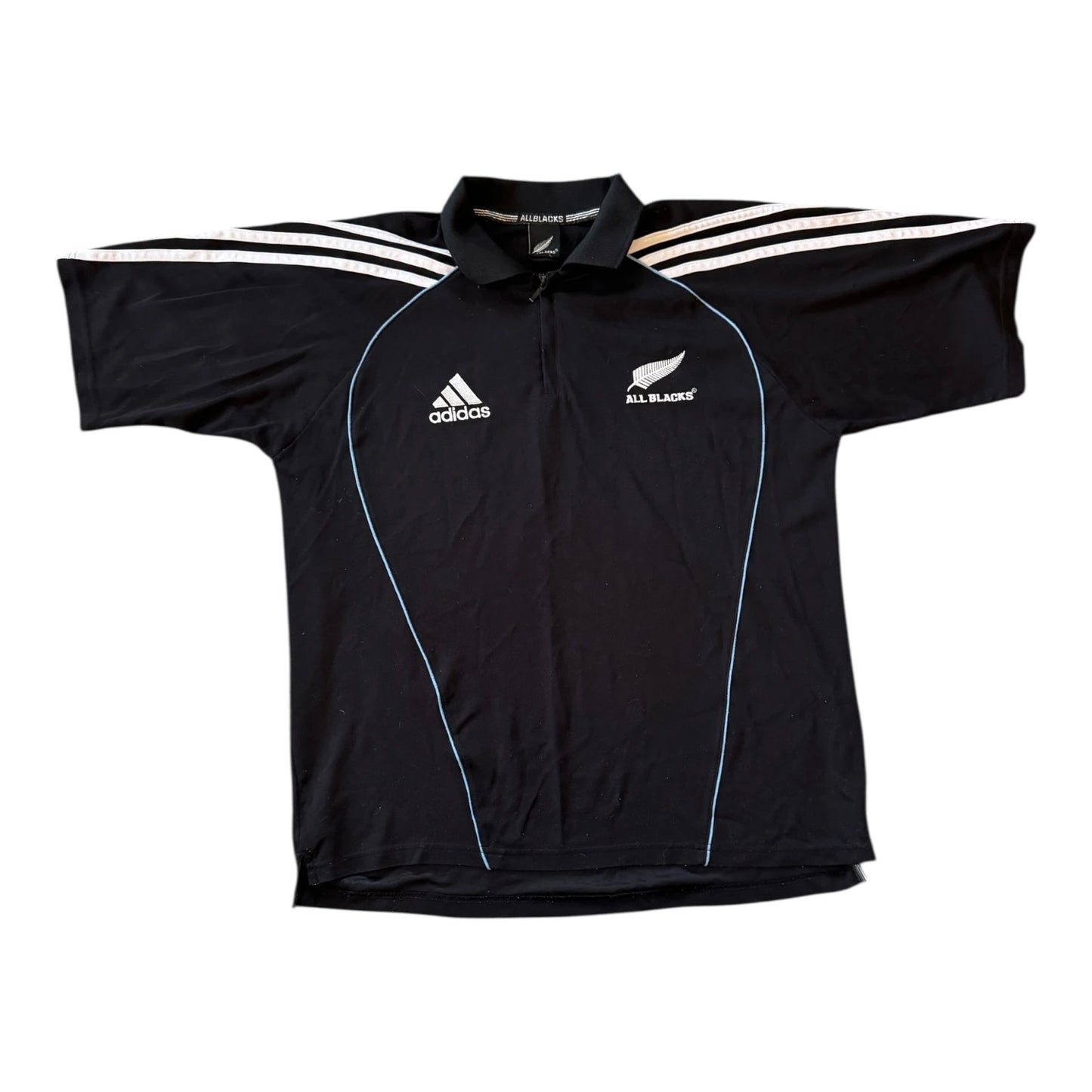 Extra large Adidas New Zealand All Blacks 1/4 Zip Rugby Shirt