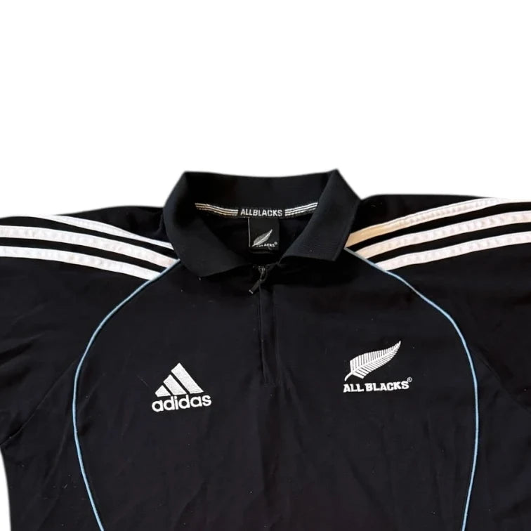 Extra large Adidas New Zealand All Blacks 1/4 Zip Rugby Shirt