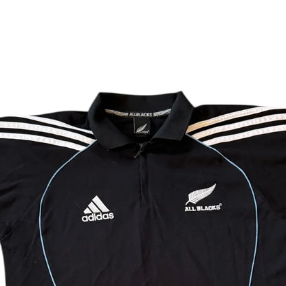Extra large Adidas New Zealand All Blacks 1/4 Zip Rugby Shirt