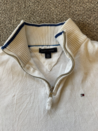 Aged 16-18 Tommy Hilfiger White 1/4 Zip