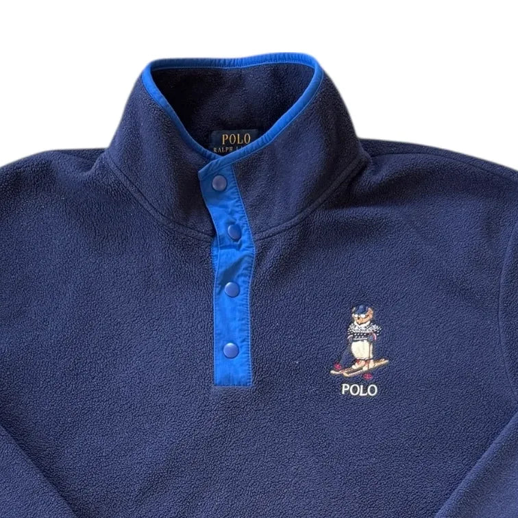 Extra large Ralph Lauren Navy Skiing Polo Bear Fleece