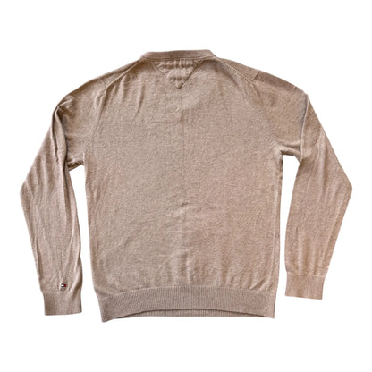 Small Tommy Hilfiger Beige V-Neck Jumper