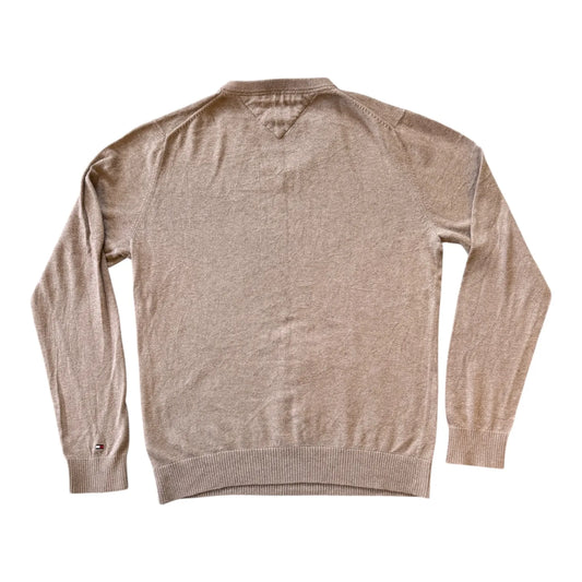 Small Tommy Hilfiger Beige V-Neck Jumper