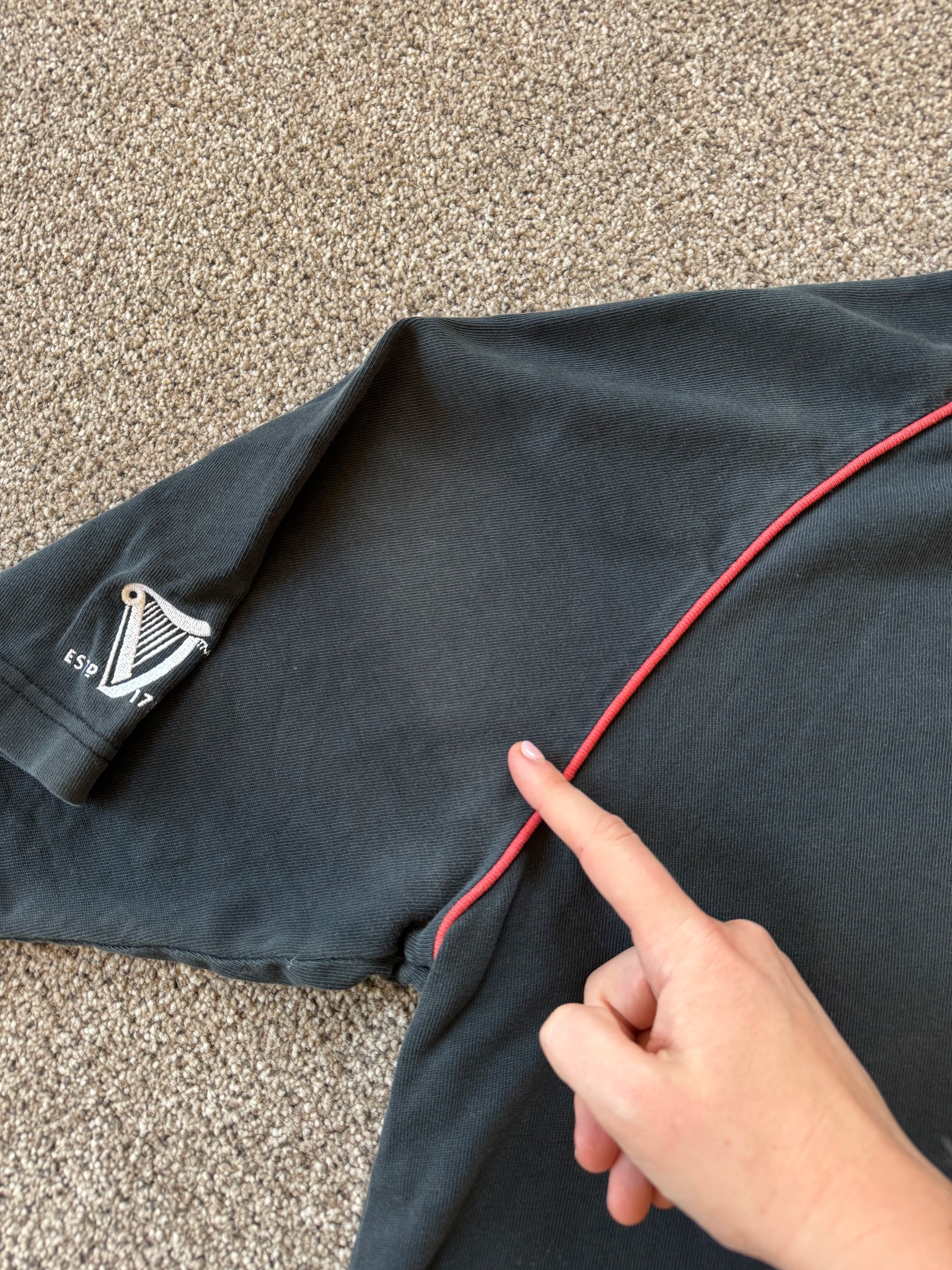 XXL Cotton Traders Black Guinness England Rugby Shirt