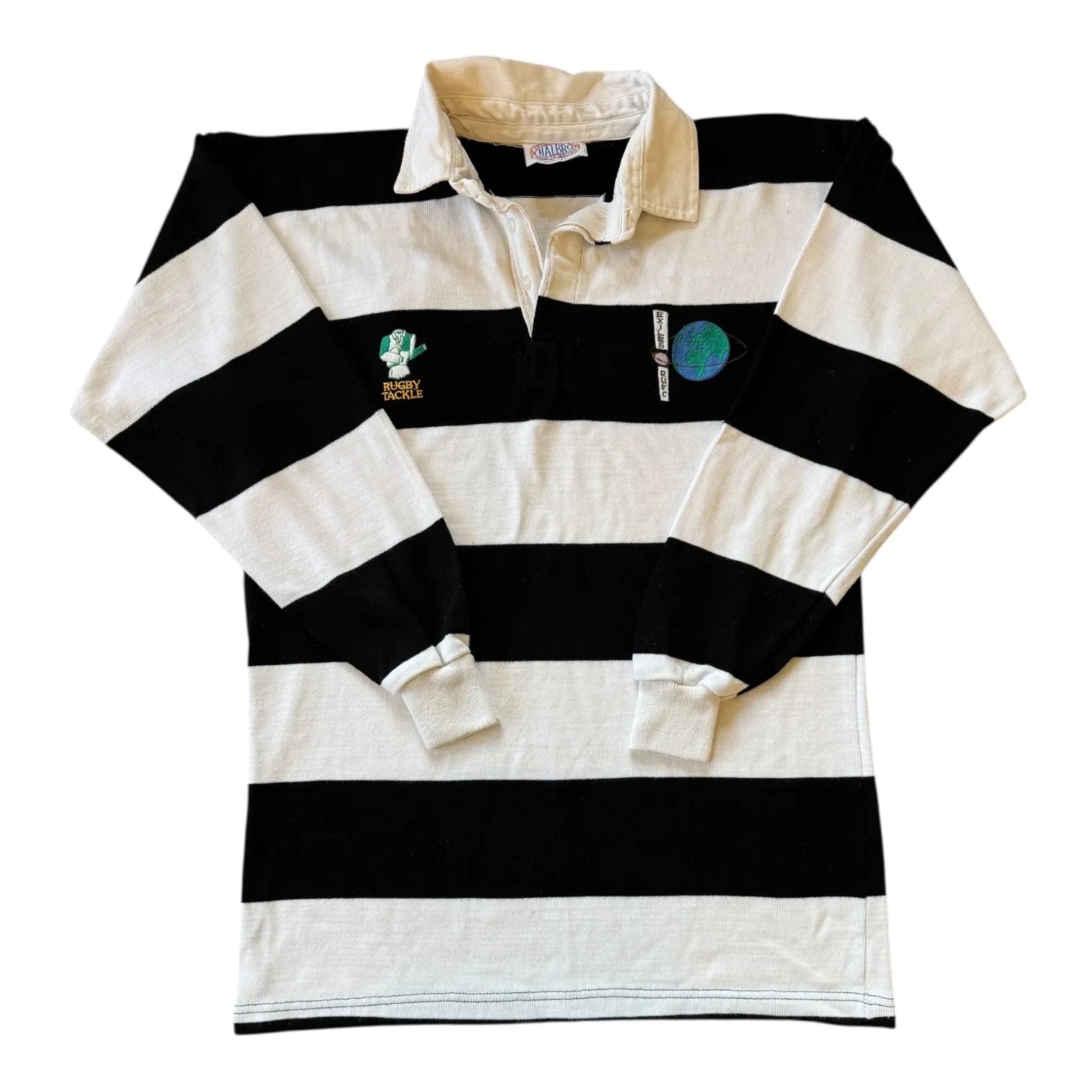 Slim Medium Halbro Black/White Exiles RUFC Rugby Shirt