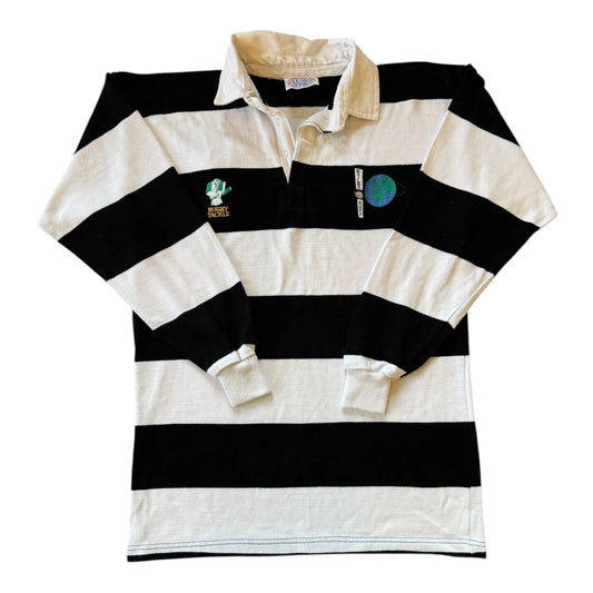 Slim Medium Halbro Black/White Exiles RUFC Rugby Shirt