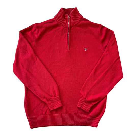 Large Gant Red Knitted 1/4 Zip