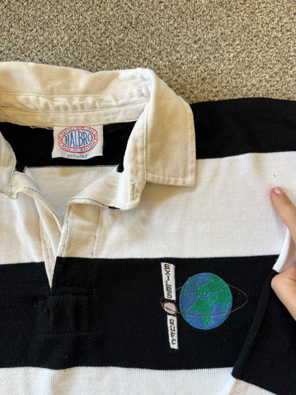 Slim Medium Halbro Black/White Exiles RUFC Rugby Shirt