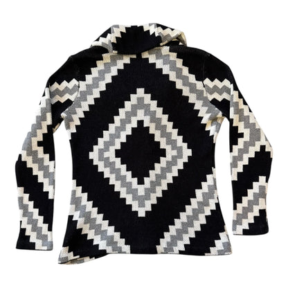 Woman's Small Chaps Black/ White Cardigan