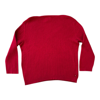 Woman's Large Ralph Lauren Red Thin Cable Knit