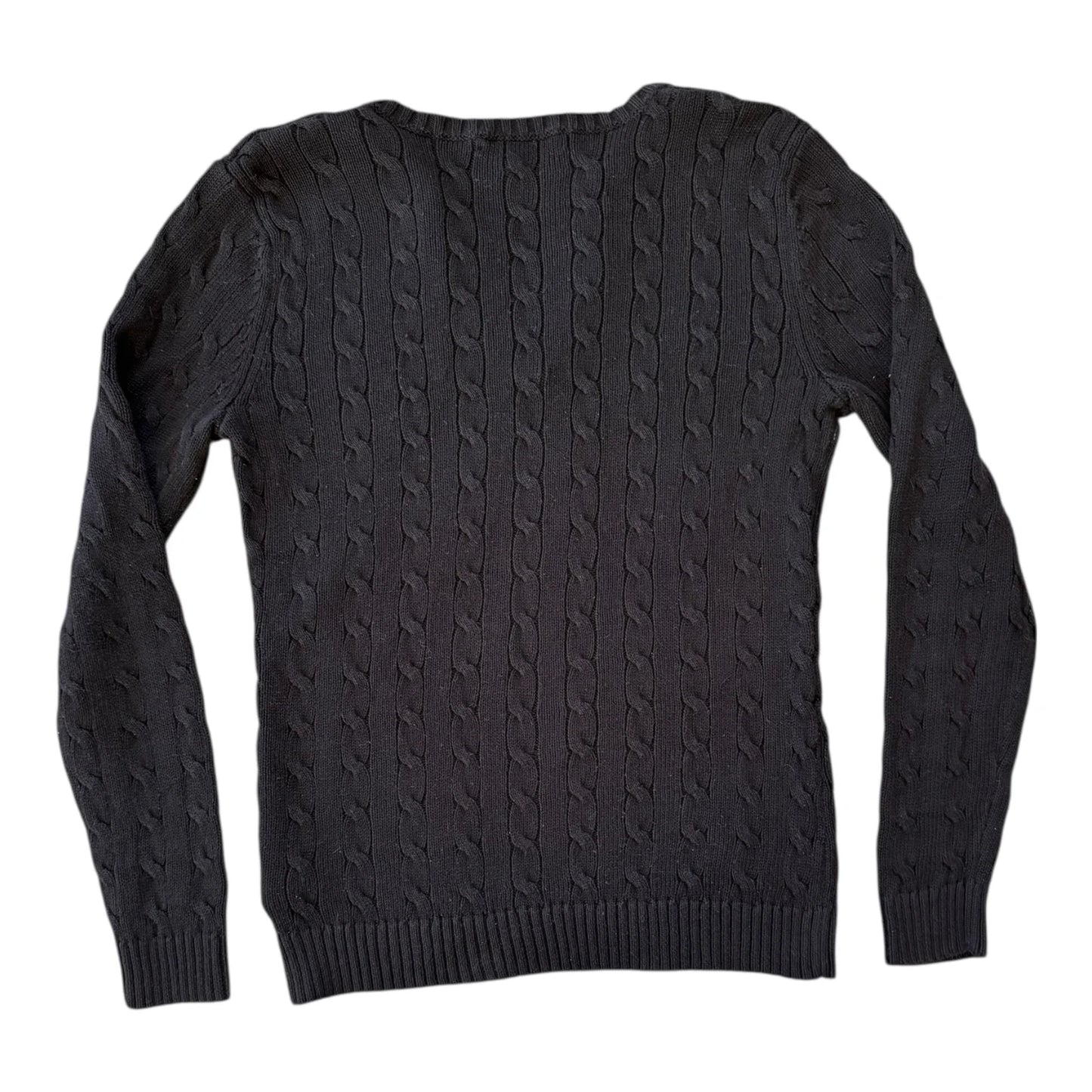 Woman's Medium Ralph Lauren Black Cable Knit