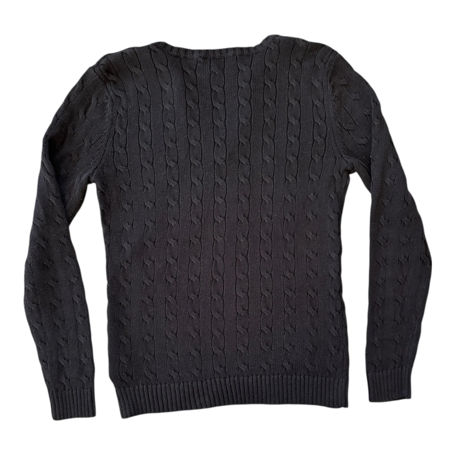Woman's Medium Ralph Lauren Black Cable Knit