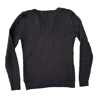 Woman's Medium Ralph Lauren Black Cable Knit