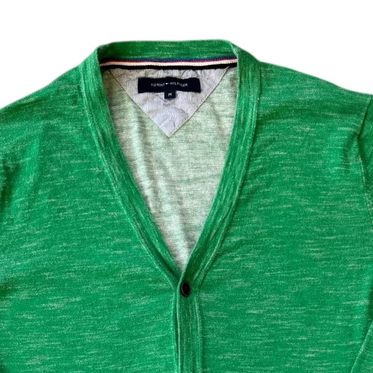 Medium Tommy Hilfiger Speckled Green Cardigan