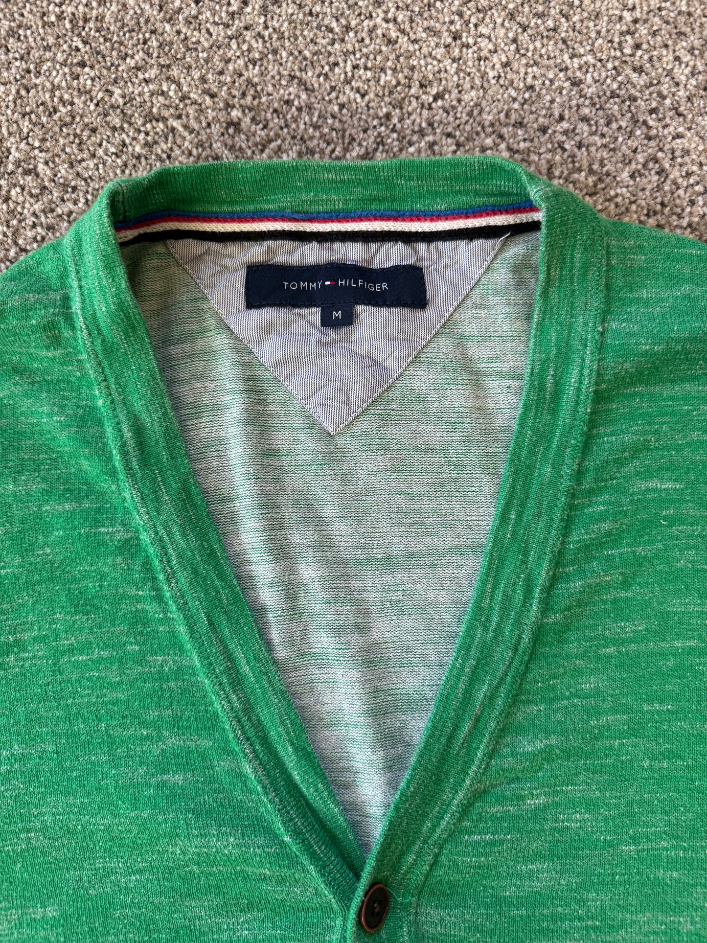 Medium Tommy Hilfiger Speckled Green Cardigan