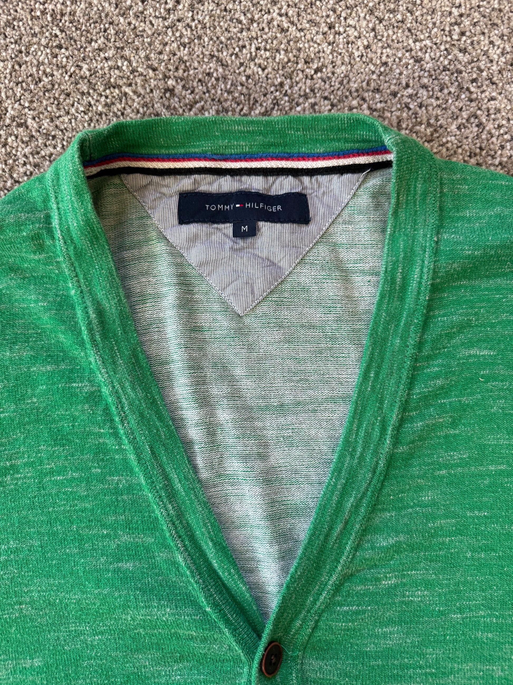 Medium Tommy Hilfiger Speckled Green Cardigan