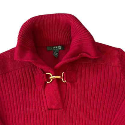 Woman's Large Ralph Lauren Red Knitted Jumper
