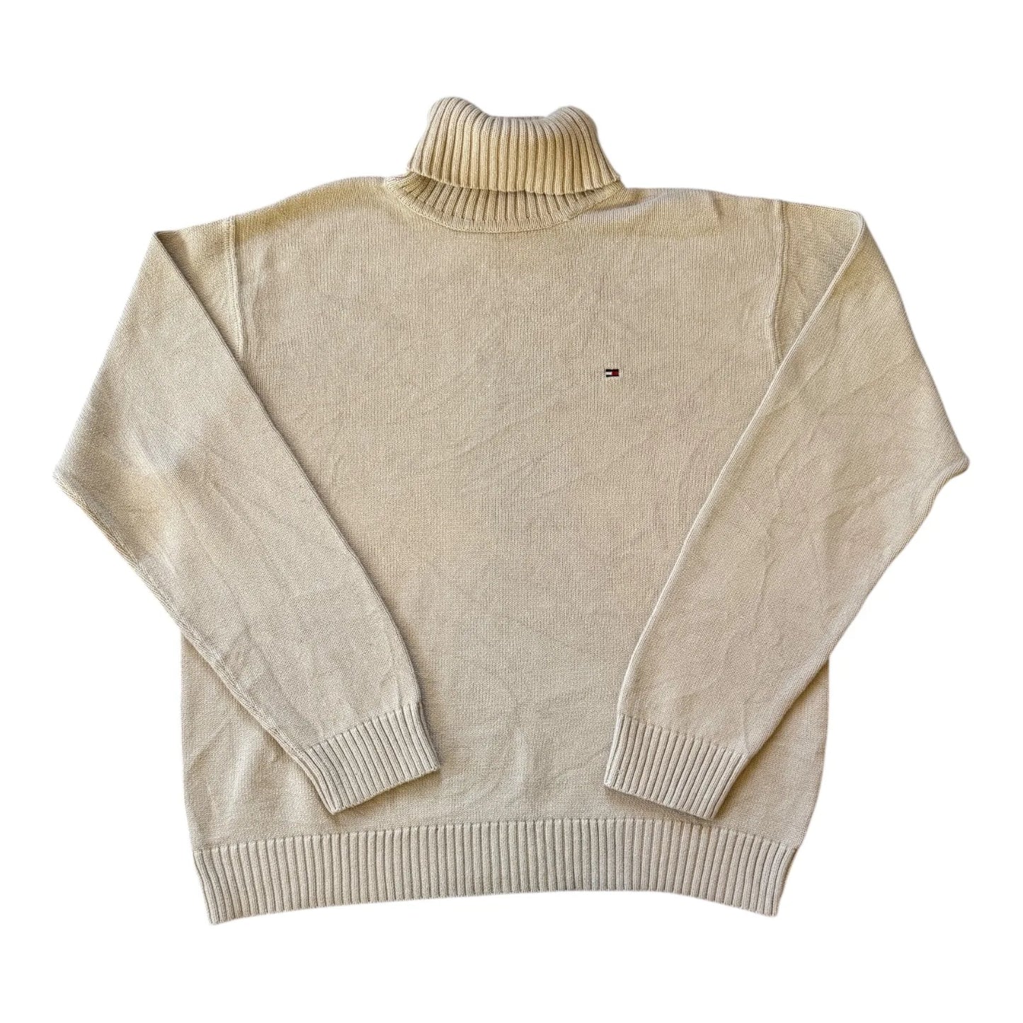 Large Tommy Hilfiger Beige Knitted Turtle Neck