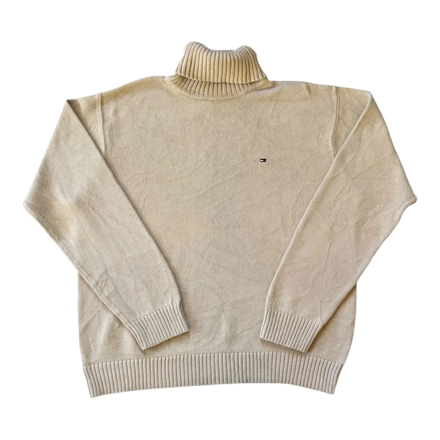 Large Tommy Hilfiger Beige Knitted Turtle Neck