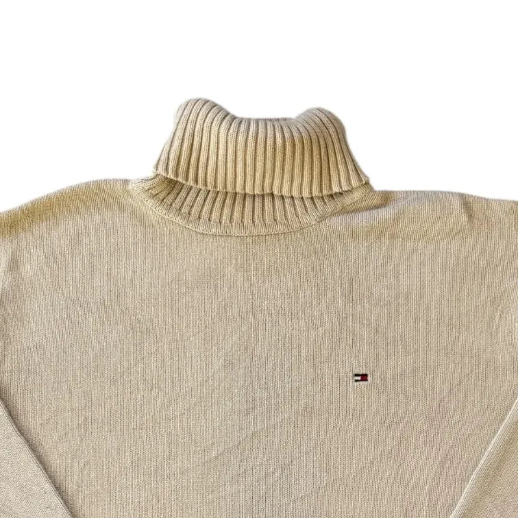 Large Tommy Hilfiger Beige Knitted Turtle Neck