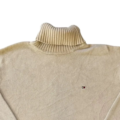 Large Tommy Hilfiger Beige Knitted Turtle Neck
