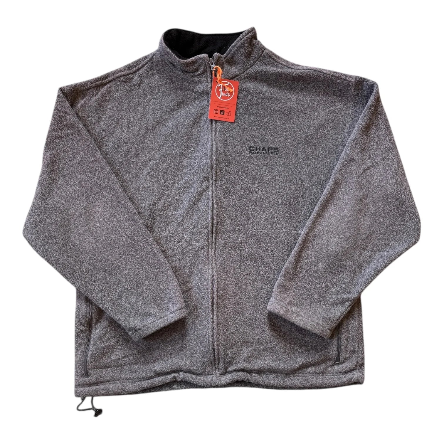 Extra large Chaps Grey Full Zip Fleece