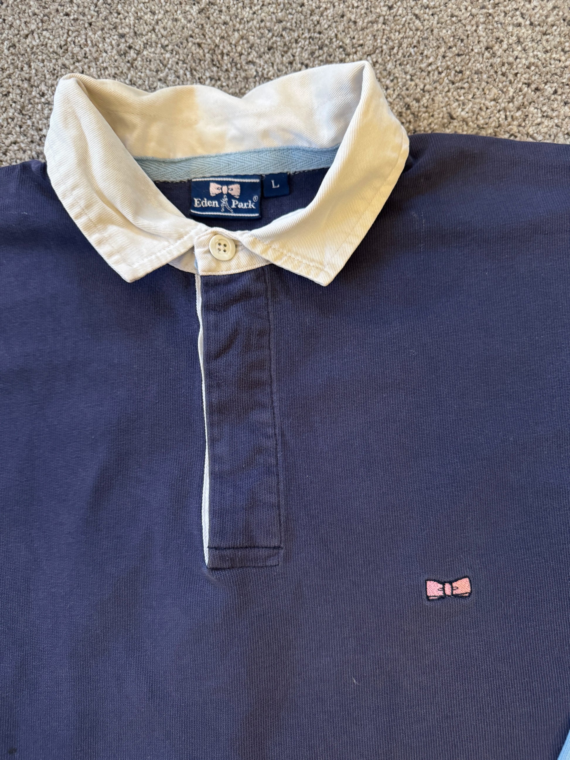 Large Eden Park Navy Ski Rugby Shirt