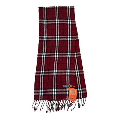 Burberrys Burgundy Lambswool Scarf