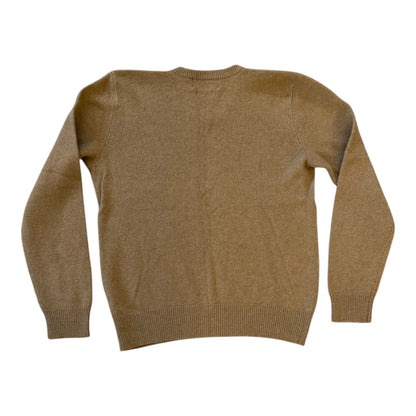 Medium Ralph Lauren Brown Lambswool V-Neck Jumper
