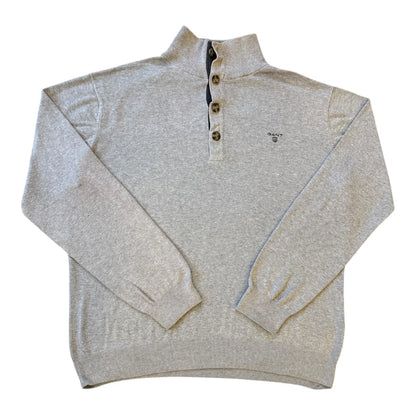 Extra large Gant Grey 1/4 Button Jumper