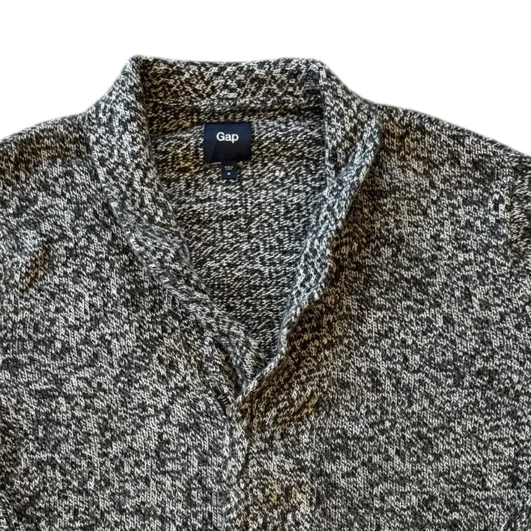 Woman's Medium Gap Grey Knitted Zip Up Jumper