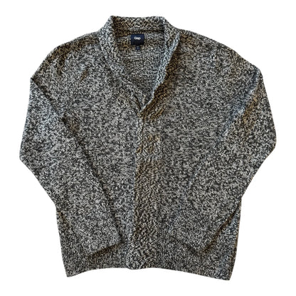 Woman's Medium Gap Grey Knitted Zip Up Jumper