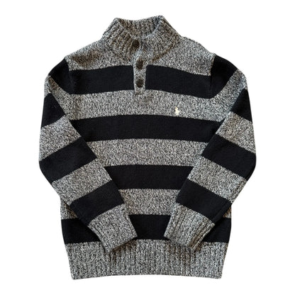 Aged 7 Ralph Lauren Grey Knitted 1/4 Button